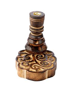 Puckator Happy Tree Mango Wood Backflow Incense Burner